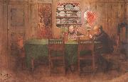 Carl Larsson Homework oil painting